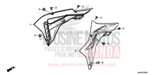 BOUCLIER DE RADIATEUR (CRF450RX) CRF450RXL de 2020